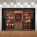 Toile de fond de magasin de cacao chaud de noël, pour photographie, placard de cuisine, arrière-plan pour enfants, Studio Photo 