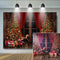 Juguetes de Navidad Telón de fondo Niños Niños Niña Retrato Árboles Osos Accesorios de ventana Suelo de madera Festival Banner Bebé Niño Accesorios de estudio fotográfico 
