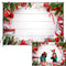 Fondo de pared de madera blanca de Navidad, regalo de vacaciones de Navidad, fondos de Navidad de madera, decoraciones para fiesta de año nuevo, fondo fotográfico