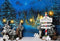 Arrière-plan de noël, hiver, neige, nuit, père noël, renne, arbres, accessoires de Studio Photo, papier peint du nouvel an, décor de fête de famille 