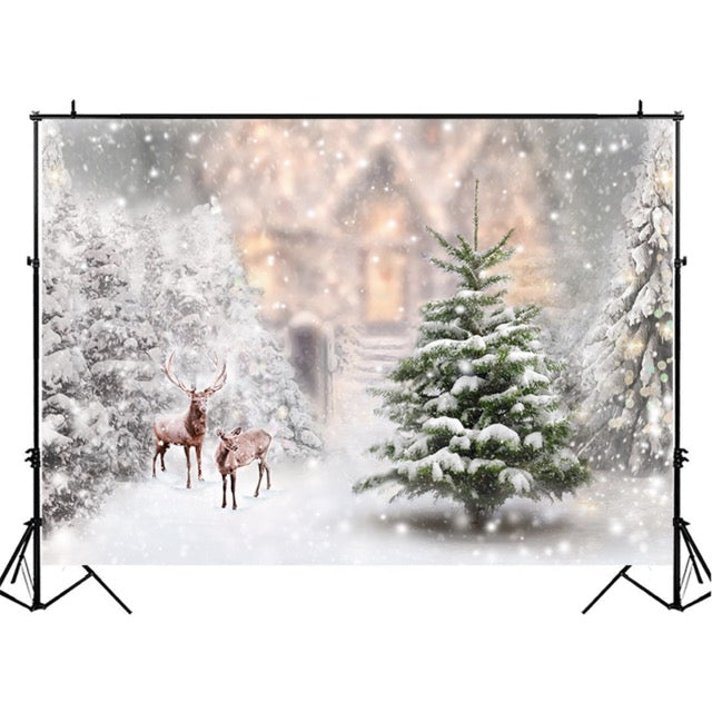 Fondos de Navidad para fotografía invierno nieve fondo para sesión fotográfica estudio fotográfico Fondo del país de las Maravillas accesorios de fotografía 