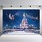 Christmas Castle Backdrop Santa Claus Gift Photography Backdrops Winter Snow Children Backgrounds for Photo Studio