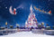 Fondo de Castillo de Navidad regalo de Papá Noel fondos de fotografía invierno nieve niños fondos para estudio fotográfico 