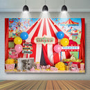 Circus Time-Newborn Baby Kids Portrait Backdrops Circus Carnival Baby Shower Birthday Party Decor Cake Smash Photography Studio
