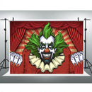 Circus Red Tent Backdrop Halloween Horror Clown Birthday Party Photo Background Activity Decorative Banner Photography Backdrops