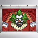 Cirque rouge tente toile de fond Halloween horreur Clown fête d'anniversaire Photo fond activité bannière décorative photographie décors 