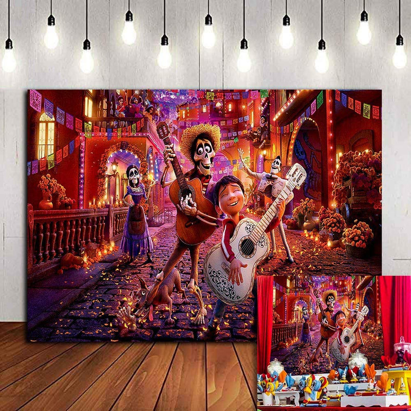 Hot Film Party Photography Backdrops Coco Movie Theme Backdrop For Photography Thin Vinyl Background For Photo Studio