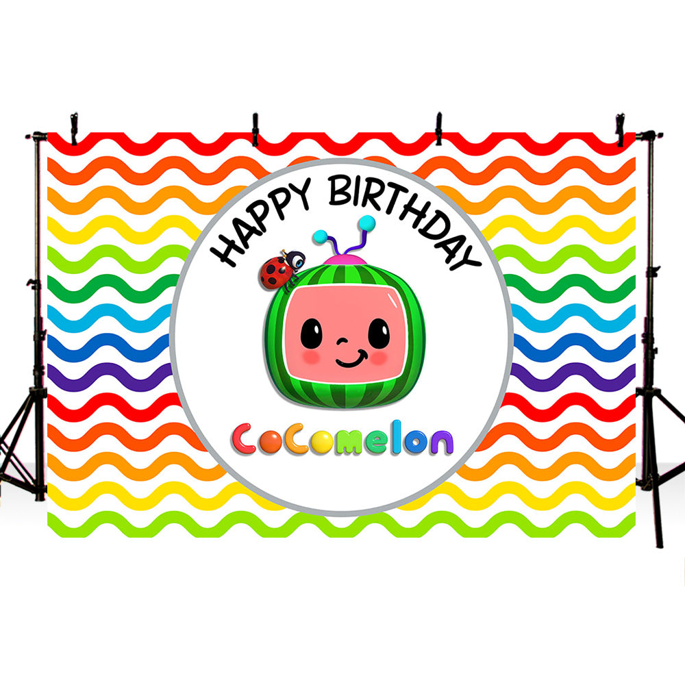 Happy Birthday Cocomelon Theme Backdrops Kids Cocomelon Family ...