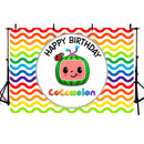 Happy Birthday Cocomelon Theme Backdrops Kids Cocomelon Family Party Decoration Background for Photography Studio Custom Banner