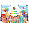 cocomelon family theme photo backdrops children birthday party photography background for photo studio banner kids balloons