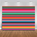 Colored Stripes Fiesta Backdrop Cinco De Mayo Mexican Festival Photography Background Fiesta Birthday Event Party Banner Decor