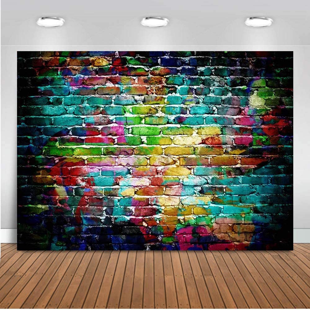 Colorful Graffiti Brick Wall Photography Backdrops Adults Children Portrait Background Party Decoration Photoshoot Photo Studio