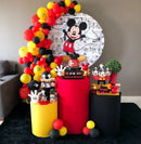 Mickey Mouse Round Backdrop Boys Birthday Circle Background Table Banner Covers