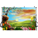happy easter backdrop Easter egg spring background for photography studio Flower Some bunny photo background video vinyl