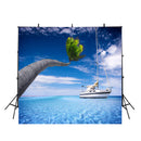 large beach photo backdrop hawaiian luau photo booth props ocean scene photo backdrop clouds background Cruise ship photography backdrops