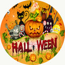 Halloween Round Backdrops Pumpkin Lantern Circle Background Ghost Bat Party Photo Booth Props Covers