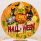 Halloween Round Backdrops Pumpkin Lantern Circle Background Ghost Bat Party Photo Booth Props Covers