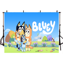 Bluey – arrière-plan de fête d'anniversaire pour enfants, décoration de fête pour enfants, arrière-plan de stand Photo pour fournitures de Studio de photographie 