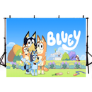 Bluey Birthday Party Backdrop Kids Party Decoration Photo Booth Background for Photography Studio Supplies