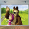 Masha and the Bear Photo Backdrop Kids Party Decoration Photo Booth Background for Photography Studio Supplies