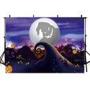 Halloween Photo Backdrop Pumpkin Moonlight Party Decoration Horrible Party Photo Booth Background for Photography Studio