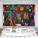 Day of The Dead Halloween Background Dance Party Fiesta Skull Photo Backdrop Dia DE Los Muertos Birthday Party