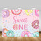 Donut Baby Sweet One Girl Birthday Backdrop Cake Table Decorations Supplies Children 1st Birthday Party Background Photo Shoot