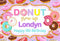 Fondo de donut para crecer, dulce fiesta de cumpleaños, rociadores, foto de cumpleaños, fondo para niños, suministros de decoración de cumpleaños