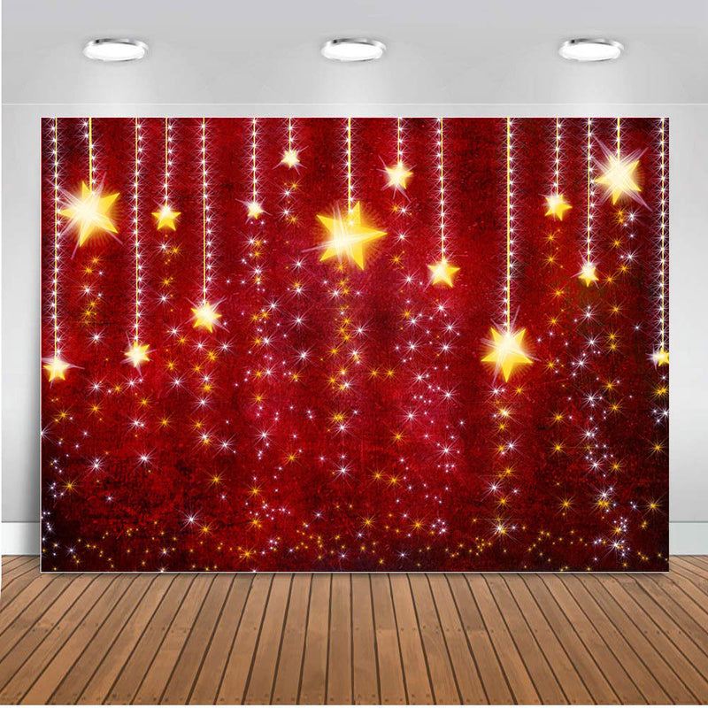 Polka Dots Shining Stars Backdrop Light Bokeh Christmas Birthday Party Photography Background Baby Photocall Photo Studio