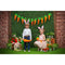 Easter Portrait Backdrop Photography Green Grass Garden Flowers Photo Carrot Baby Rabbit Spring Birthday Cake Smash Background