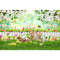 Fondo de fotografía de retrato de Pascua, estudio de fondo de pastizales de conejo y huevo de Pascua, flores de primavera, decoración para sesión fotográfica de cumpleaños 