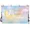 Twinkle Twinkle Little Star Backdrop for Picture Moon Baby Photo background Colorful Clouds Kids Party Banner Background Decor