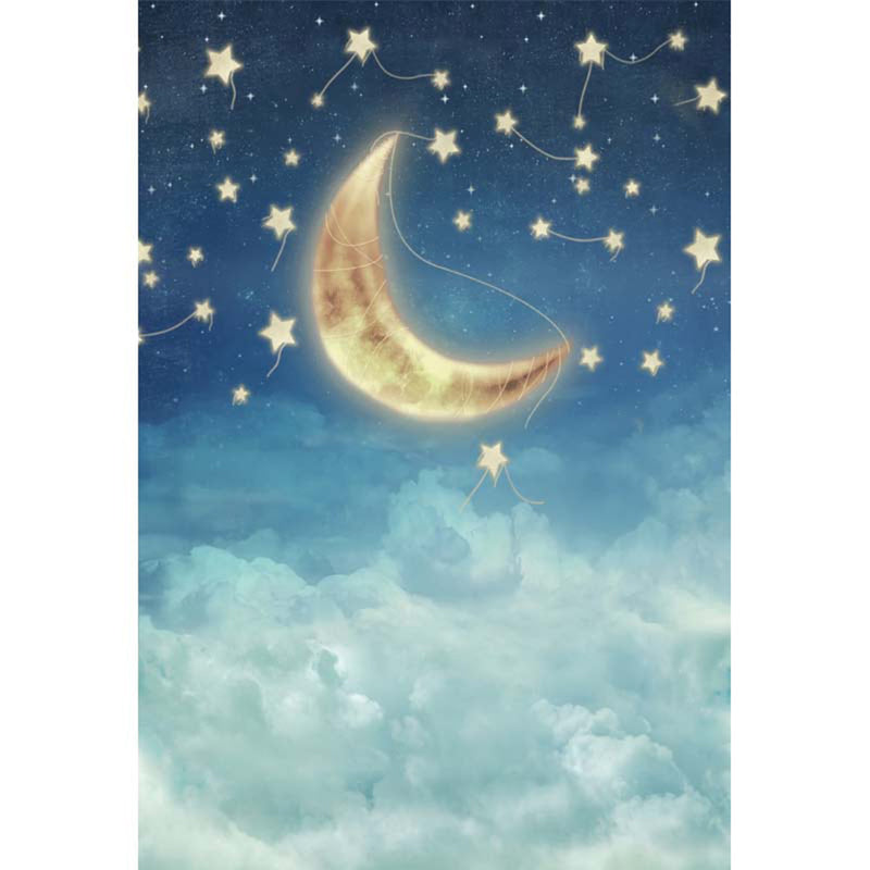 starry night backdrop for baby shower photo backgrounds stars and moon 8x10 photo booth props night sky for girls twinkle twinkle little star backdrop decorations gender reveal backdrop night under the stars backdrop sway stars and clouds photo backdrops