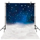 Toile de fond en vinyle pour photographie de nuages, petites étoiles scintillantes, lune, toile de fond pour bébé, arrière-plans photo imprimés numériques pour studio photo