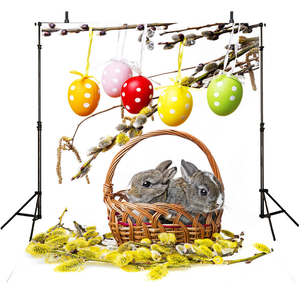 easter theme backdrop Easter egg rabbit background for photography studio home party decor kids photo background vinyl
