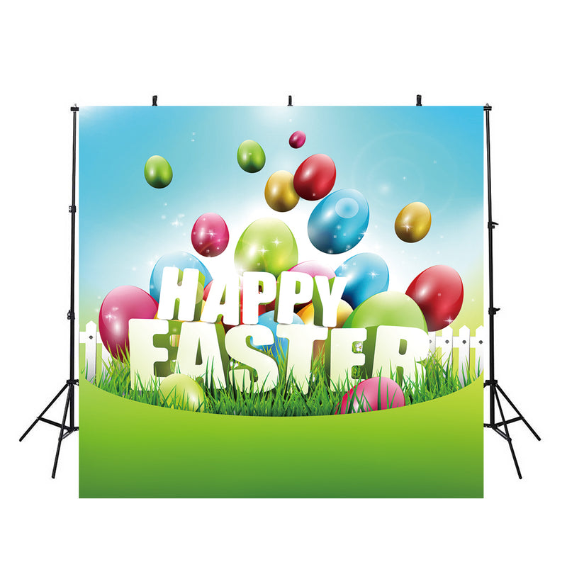 April spring photo backdrop happy Easter eggs background for photography studio home party decor photo background vinyl