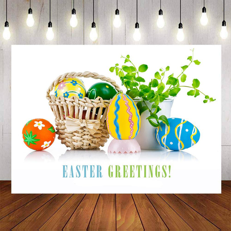 Happy easter backdrop Easter egg spring banner background for photography studio home party decor photo background video vinyl