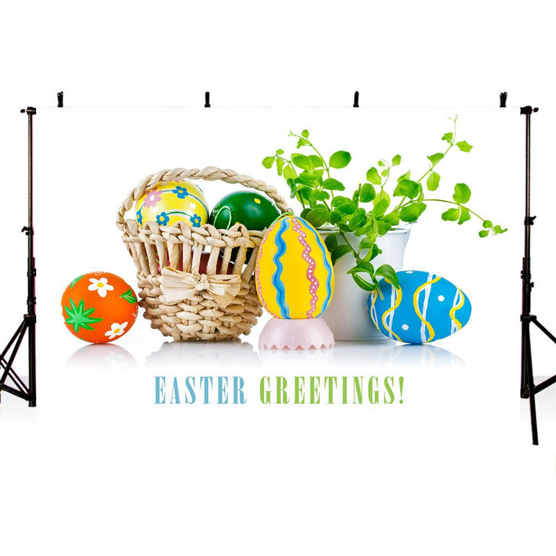 Happy easter backdrop Easter egg spring banner background for photography studio home party decor photo background video vinyl