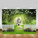 Fairy Tale Castle Photo Background Jungle Green Forest Child Birthday Portrait Backdrop Studio Spring Easter Photography Banners