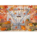 Toile de fond pour photographie de citrouille d'automne, récolte de Thanksgiving, feuilles de foin, arrière-plan en bois, décoration de bannière en érable et tournesol 