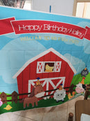 Fondo de granja, decoraciones para fiesta de cumpleaños para niños, fondo de fotografía, fondos de pancarta de fiesta de animales de dibujos animados