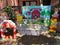 Dessin animé ferme thème grange animaux domestiques rustique joyeux anniversaire enfants bannière Photo fond enfant fête décoration idées