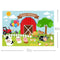 Dessin animé ferme thème grange animaux domestiques rustique joyeux anniversaire enfants bannière Photo fond enfant fête décoration idées