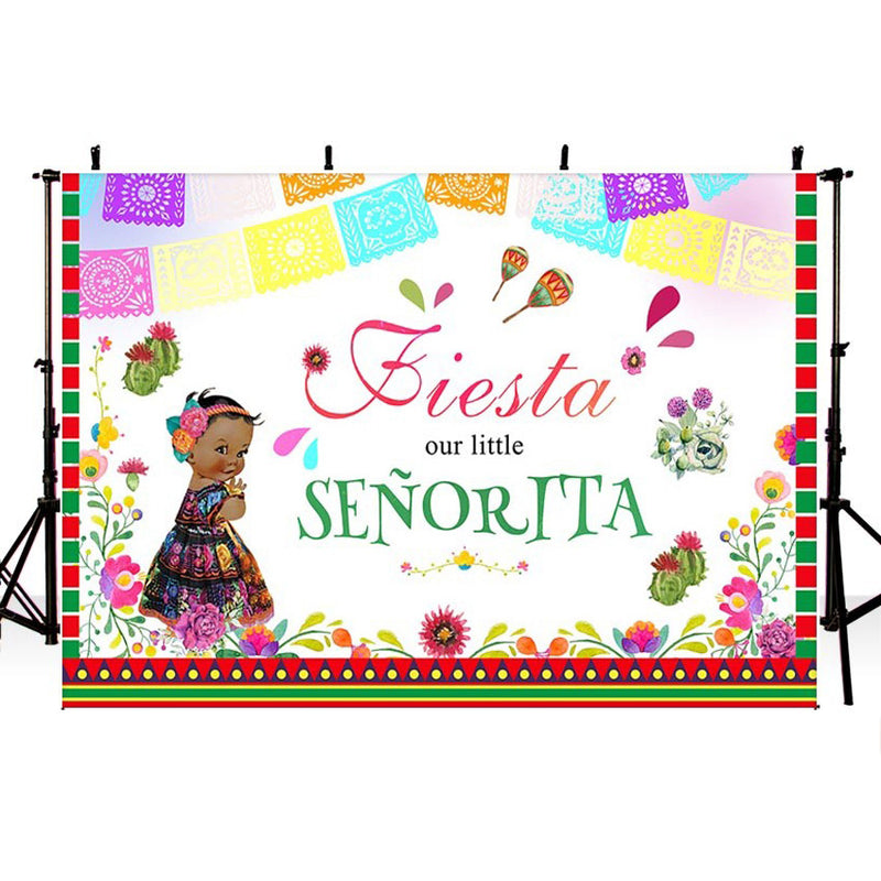 Fondos de Fiesta Baby Shower tribu pequeña princesa fotografía Fondo México bebé señorita Fiesta Banner telón de fondo