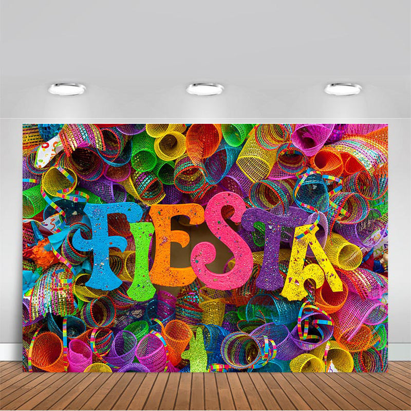 Fiesta Party Backdrop Mexican Fiesta Themed Birthday Party Photography Backdrops Fiesta Decor Photo Booth Background