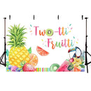 Fruit Photography background Summer Two-tti Fruitti 2nd Birthday Party Girl Watermelon Strawberry Pineapple Banner Backgrounds