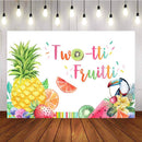 Fruit Photography background Summer Two-tti Fruitti 2nd Birthday Party Girl Watermelon Strawberry Pineapple Banner Backgrounds