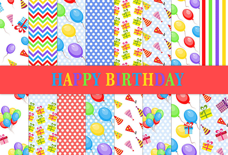 Happy birthday photo backdrops balloons birthday photo booth props colorful birthday photo backdrop for kids background for photo happy birthday