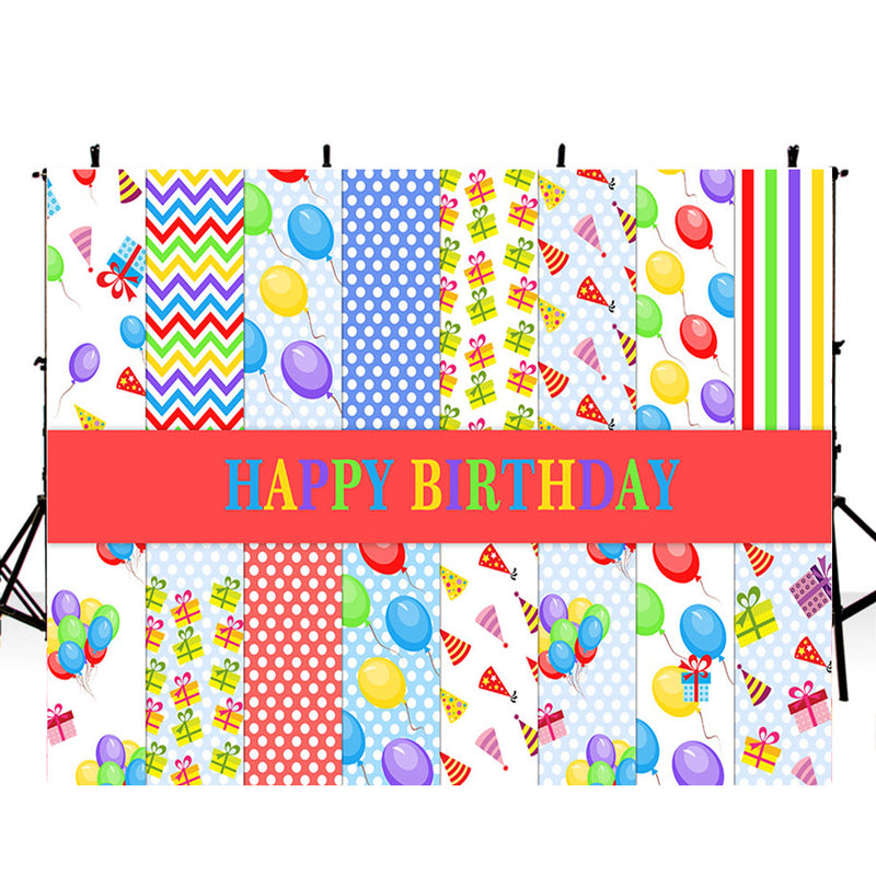 Happy birthday photo backdrops balloons birthday photo booth props colorful birthday photo backdrop for kids background for photo happy birthday