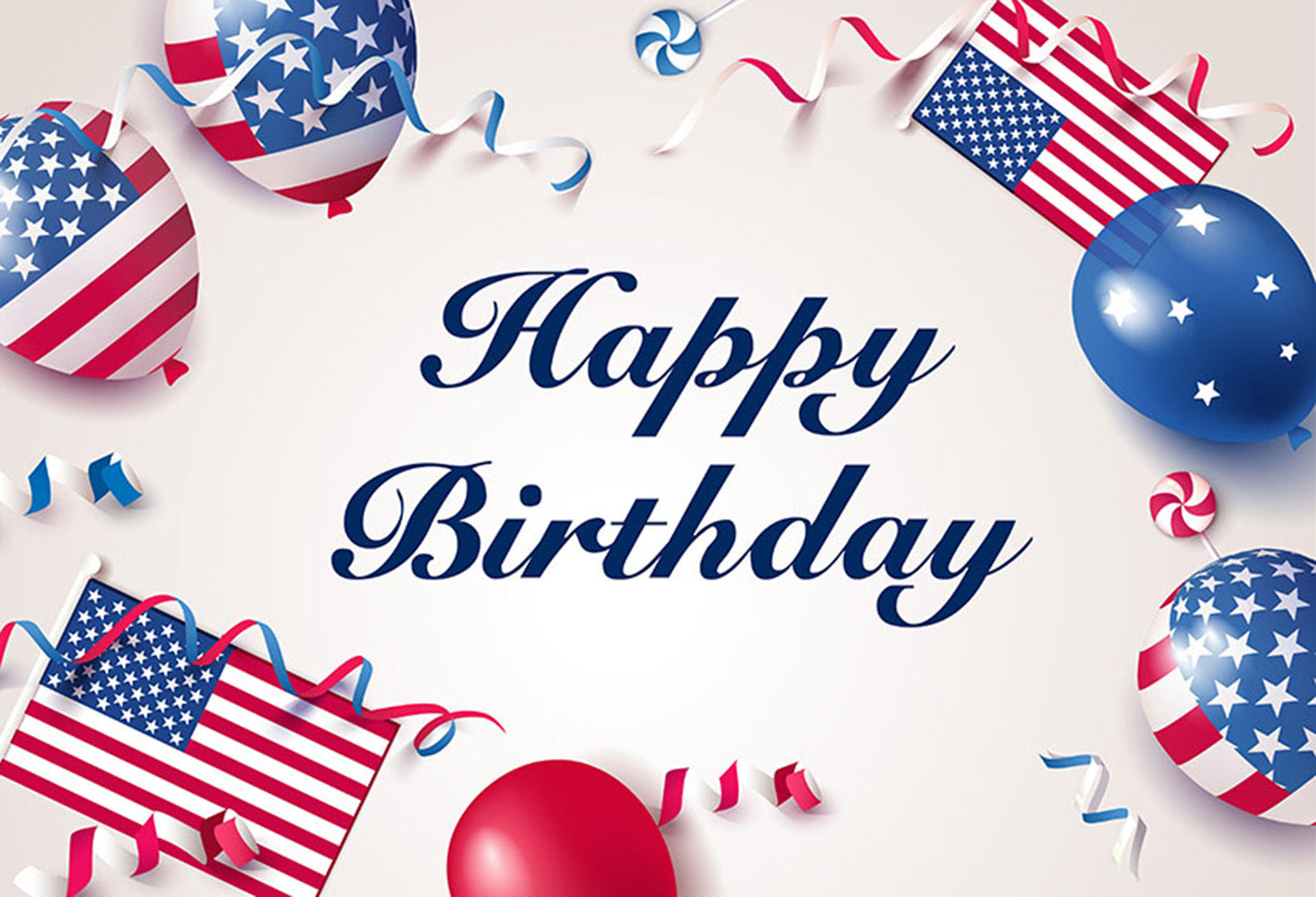 July 4th Happy birthday photo backdrops American flag birthday photo booth props for girls birthday American Independence Day photo backdrop for kids background for photo happy birthday